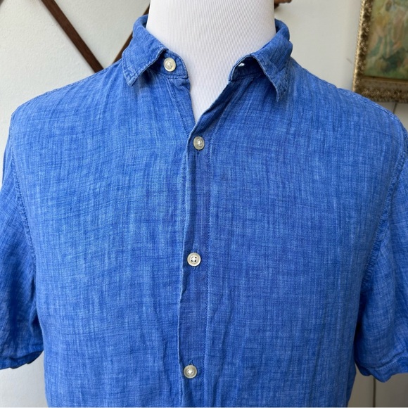 Banana Republic Linen Camden Fit Button Up Shirt - Picture 2 of 10